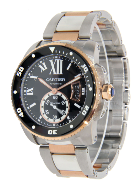 Cartier Calibre de Cartier Diver W7100054 Steel & Rose Gold Black
