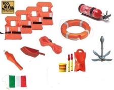 KIT COMPLETO SICUREZZA NAVIGAZIONE ENTRO 3 MIGLIA PER 4 PERSONE - BARCA GOMMONE