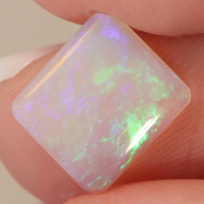 1.75ct Natural Australian Opal, 9 x 10.5mm Lightning Ridge Dark Crystal Opal