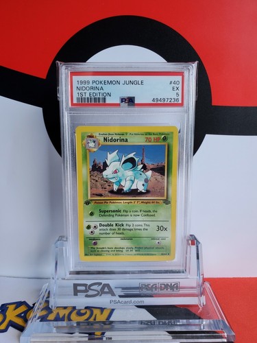 Nidorina (1st Edition) graded PSA 5 for sale on eBay