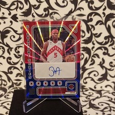 2023 24 Donruss Signature Series Red/Blue 01/25 Precious Achiuwa Auto.