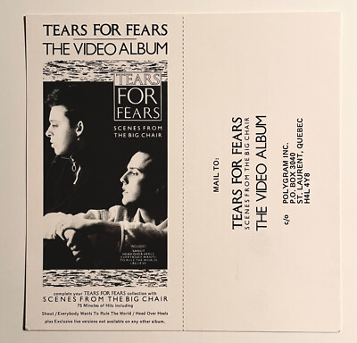 ティアーズフォーフィアーズ　レコード RARE COPY!! Vtg 1985 TEARS FOR FEARS Album SONGS FROM THE