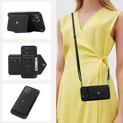 Crossbody Card Wallet Bag Case For VIVO +Strap Phone Cover Stand Women Girls Hot