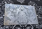 1 Troy Oz .999 Silver The Vitruvian Man Silver Card Bar North View 999 Mintage!!