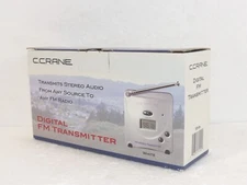 C. Crane Digital FM Transmitter Handheld Portable Radio White Brand NEW Open Box