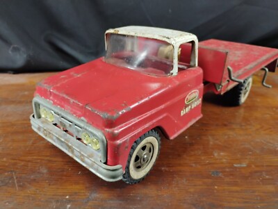 Vintage 1963 Tonka Ramp Hoist flatbed rollback tow wrecker truck