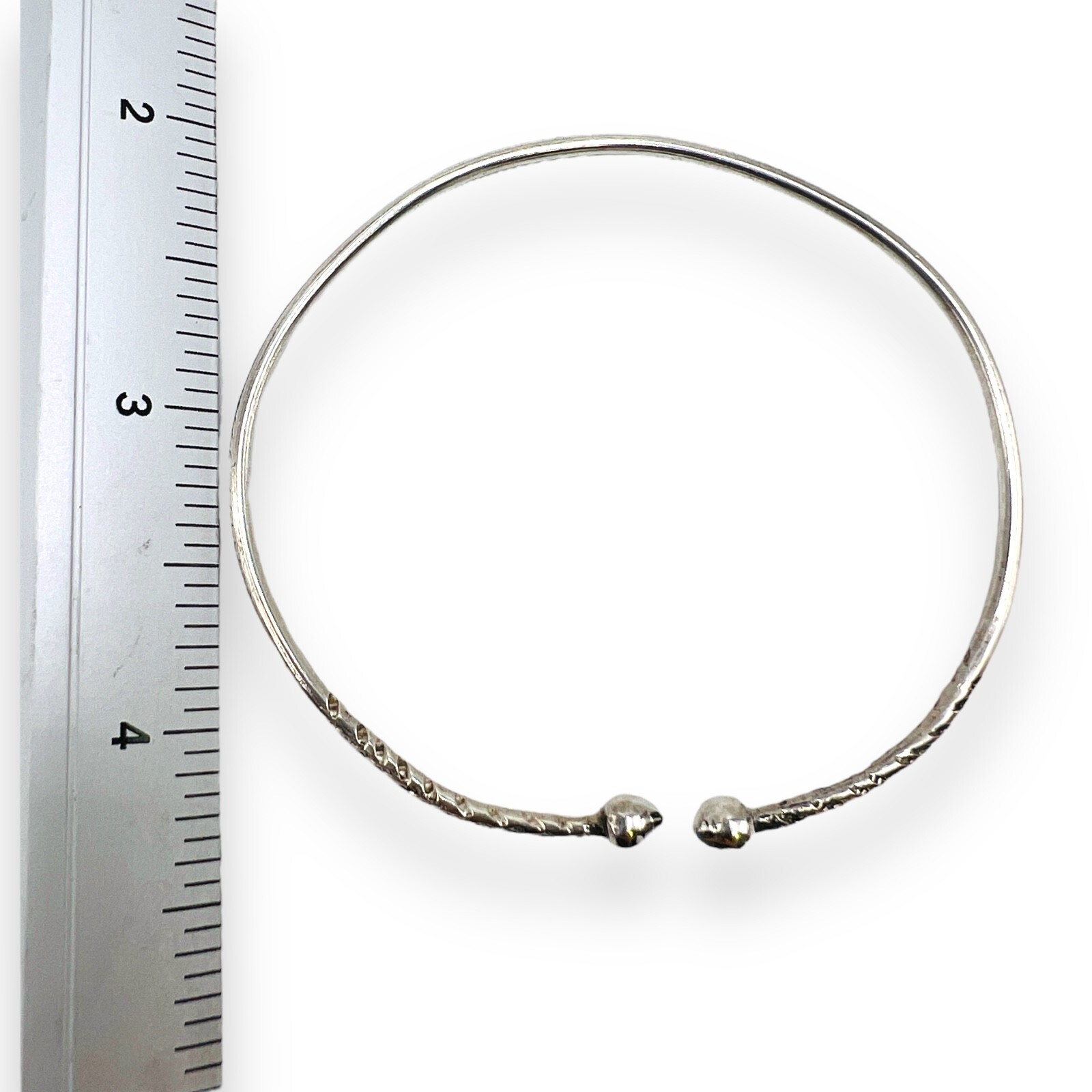 Vintage 925 Sterling Silver Cuff with Knobs Brace… - image 9