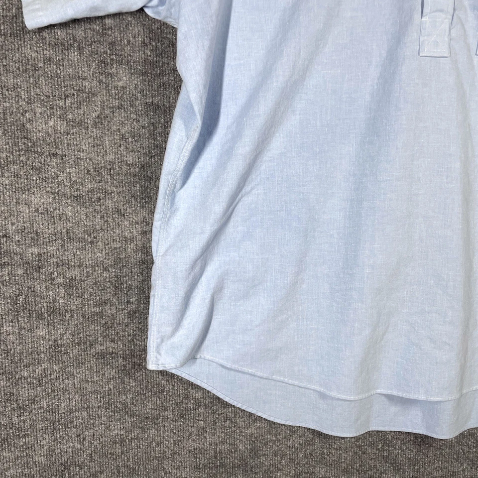 Camisa Popover Oxford Norm Thompson DE COLECCIÓN Talla XXL EE. UU. Azul Años 80 90 Pullover Foto 3 de 4