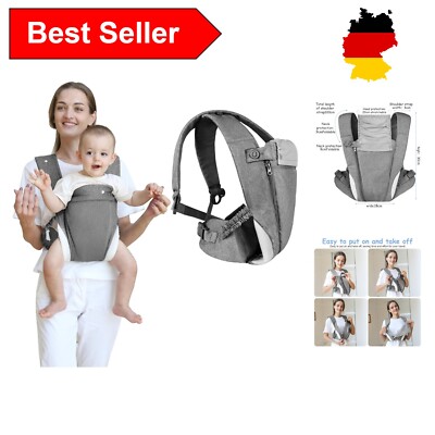 Ergonomische Babytrage Multifunktion All-in-One Tragetuch Neugeborene in Grau