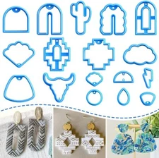 KEOKER Polymer Clay Cutters, Set of 17 Shapes Aztec for Jewelry, Western Making