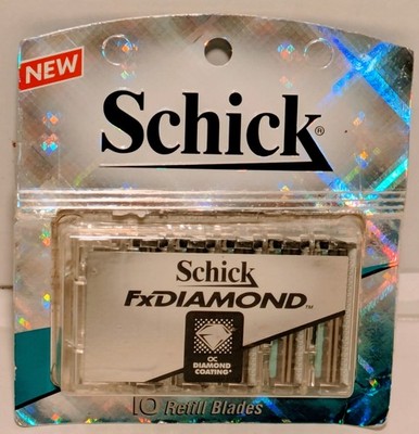 Schick Fx Diamond Razor Blades/Cartridges/Refills 10 Blades Discontinued NOS