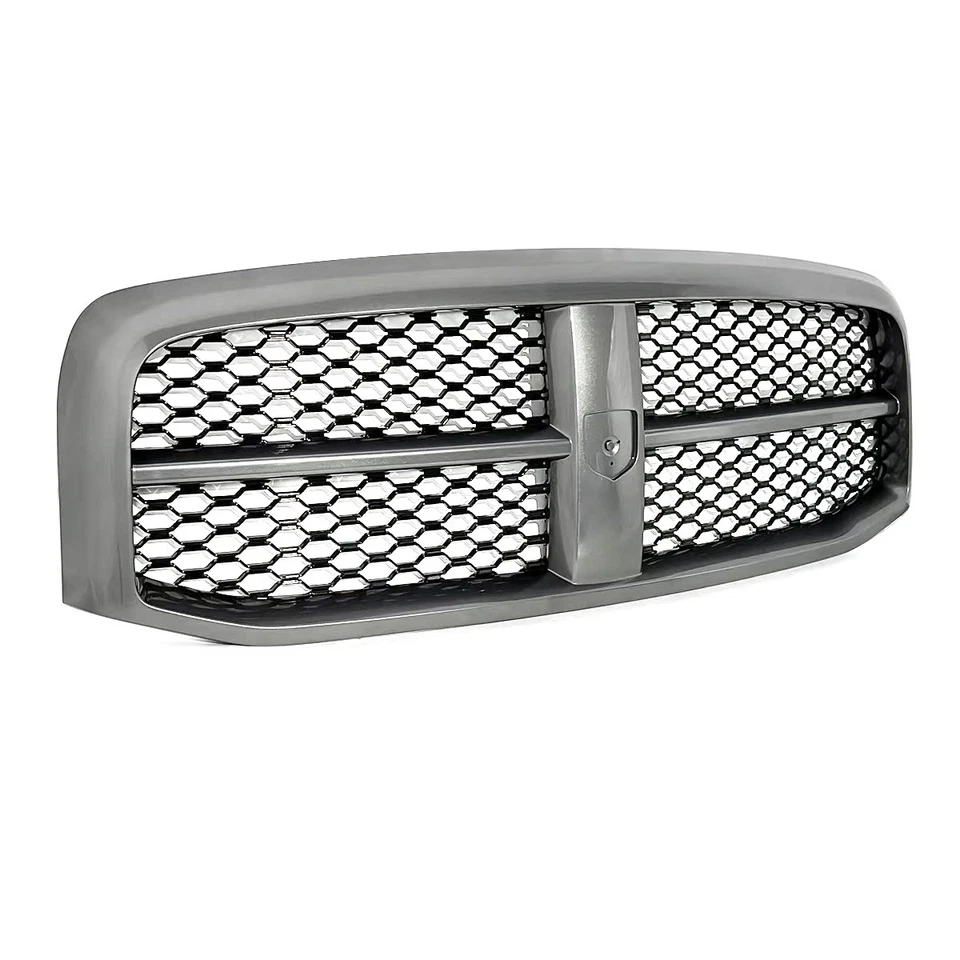 Mineral Gray & Black Grille For 2006-2009 Dodge Ram 1500 2500 3500 HD Tradesman Foto 4 de 4