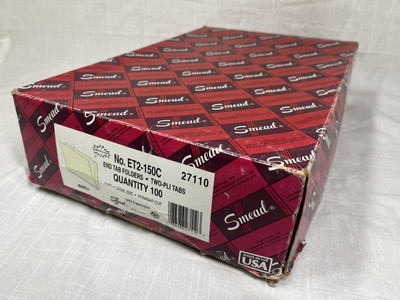Smead Straight Cut End Tab Folders 9 1/2 Inch Front Legal Manila 100/Box 27110