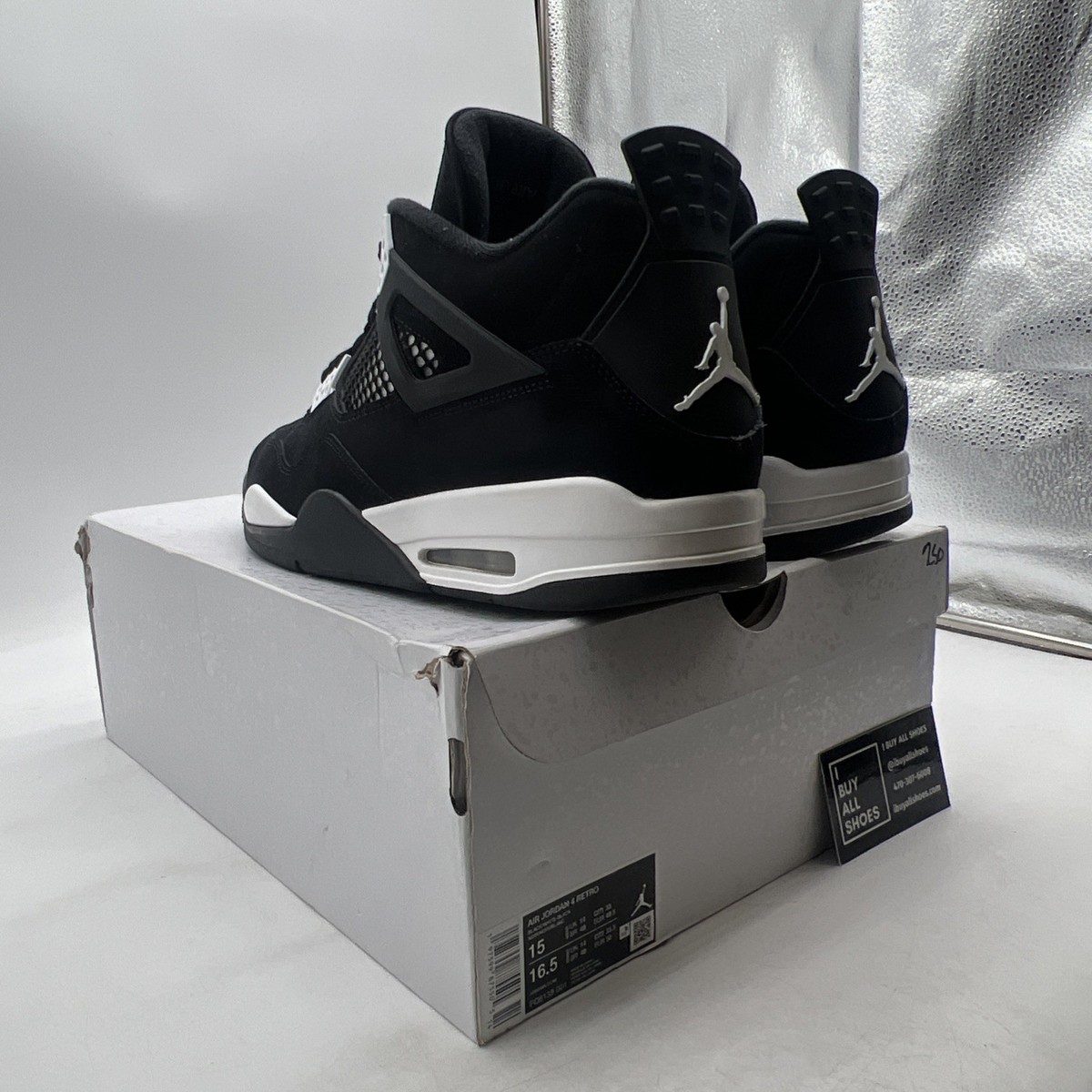 Size 15 - Air Jordan 4 Retro White Thunder for sale online