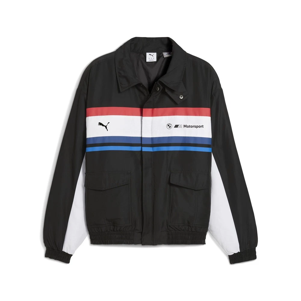 PUMA Bmw M Motorsport Full Zip Lifestyle Jacket Mens Black Casual Athletic Outer