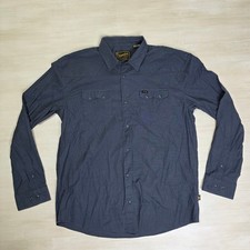 Howler Bros Pearl Snap Jacquard Western Button Down Shirt Gray HBB Size XL