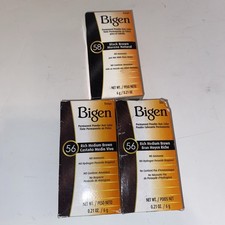 Bigen Powder Hair Color 56 Rich Medium Brown .21 oz 2 Pack  1 58 Black Brown