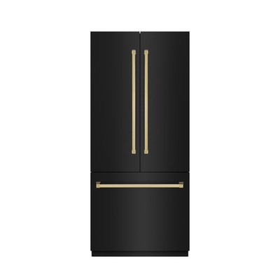 ZLINE NEW 36'' BUILT IN BLACK STAINLESS REFRIGERATOR COUNTER DEPTH GRBIVZ-BS-36-G