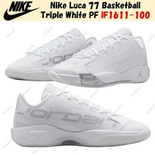Nike Luca 77 Basketball Triple White PF IF1611-100 Men's Size