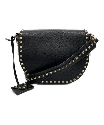 Valentino Garavani Rockstud Shoulder Bag Pw2B0A87Vsl Black Messenger Bag