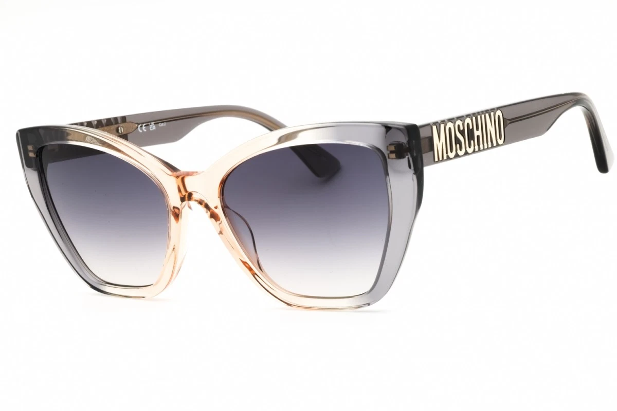 Moschino Love MOL 029/S 0000 9O Geometric Sunglasses - Gold/Grey Moschino Gray Sunglasses for Women for sale | eBay main image 3