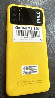 New Xiaomi POCO M3 Yellow 64GB 4GB Dual Sim Unlocked Smartphone - No Box - UK