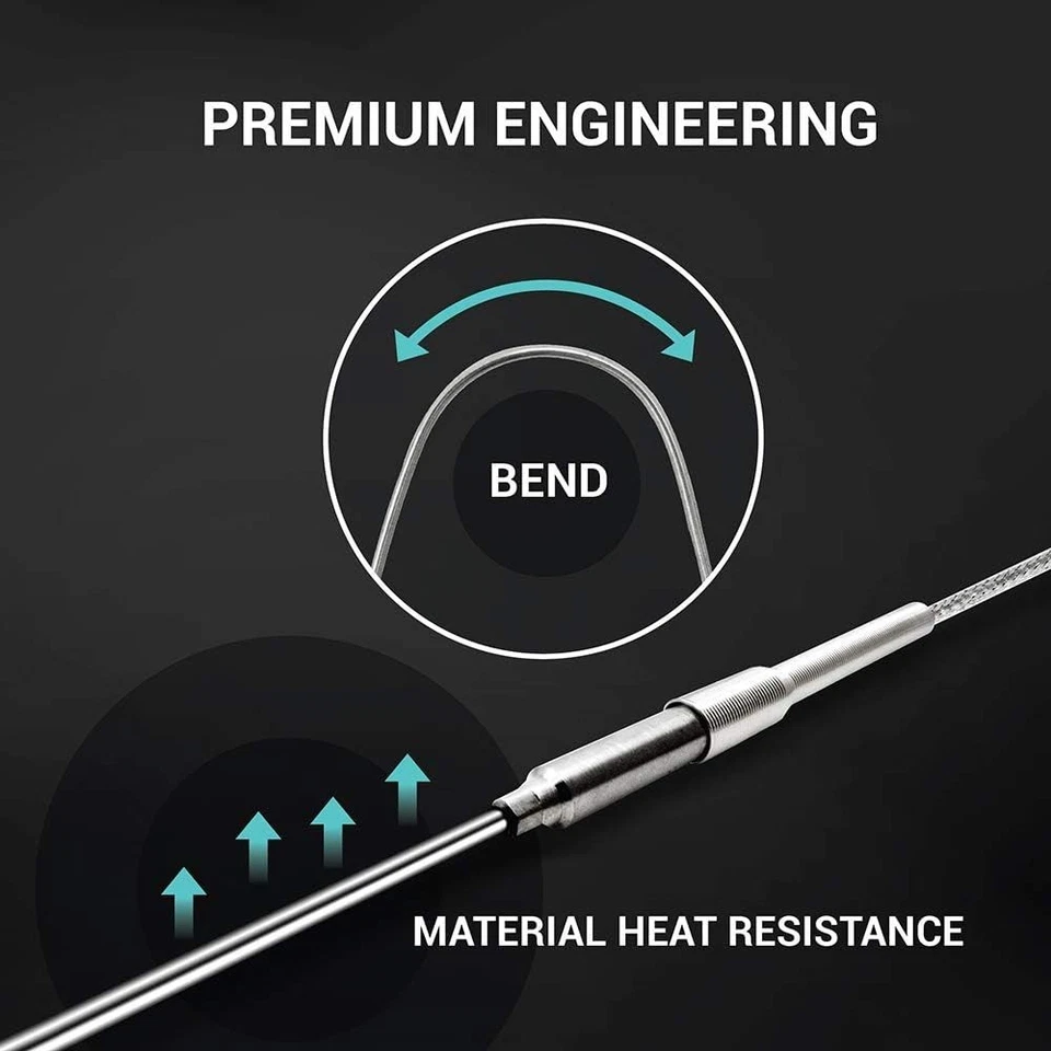 Sonda de termopar flexible tipo K de 1,6 mm de diámetro -40~2012°F con conector macho Foto 4 de 4