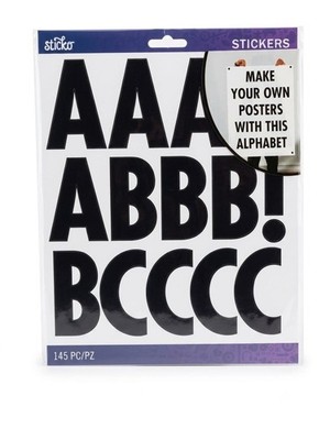PEEL & STICK Sticko Alphabet Stickers 145/Pkg-BOLD - Extra Large 3'' LETTER & #s