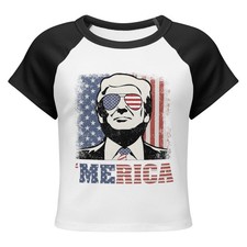 'MERICA TRUMP Shirt Funny Trump 4th Of July American Flag T-Shirt copy