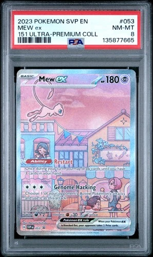 2023 POKEMON SVP EN-SV BLACK STAR PROMO 151 ULTRA-PREM COLL #053 MEW EX PSA 8