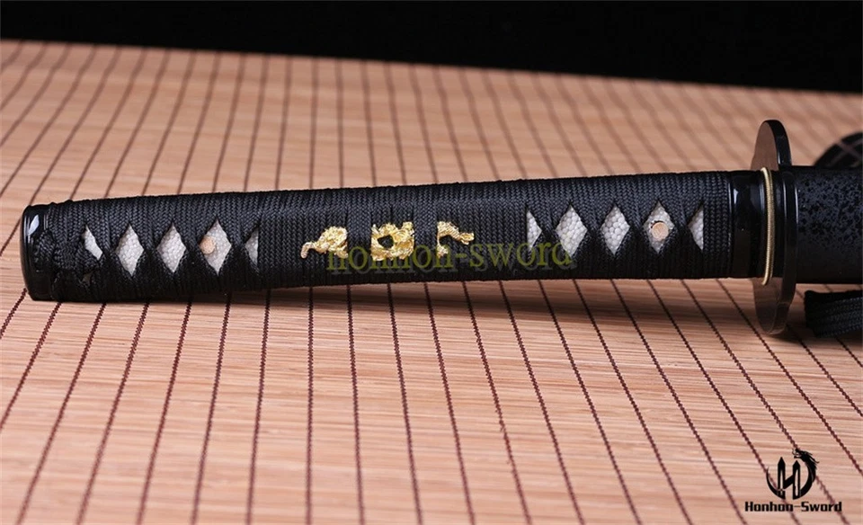 Aluminum Steel Katana Japanese Iaito Sword Full Tang Unsharpened Blade Black - Image 3 of 4