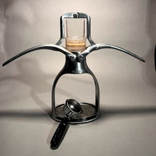 ROK Presso Manual Espresso Coffee Press Maker Silver - Works Great!