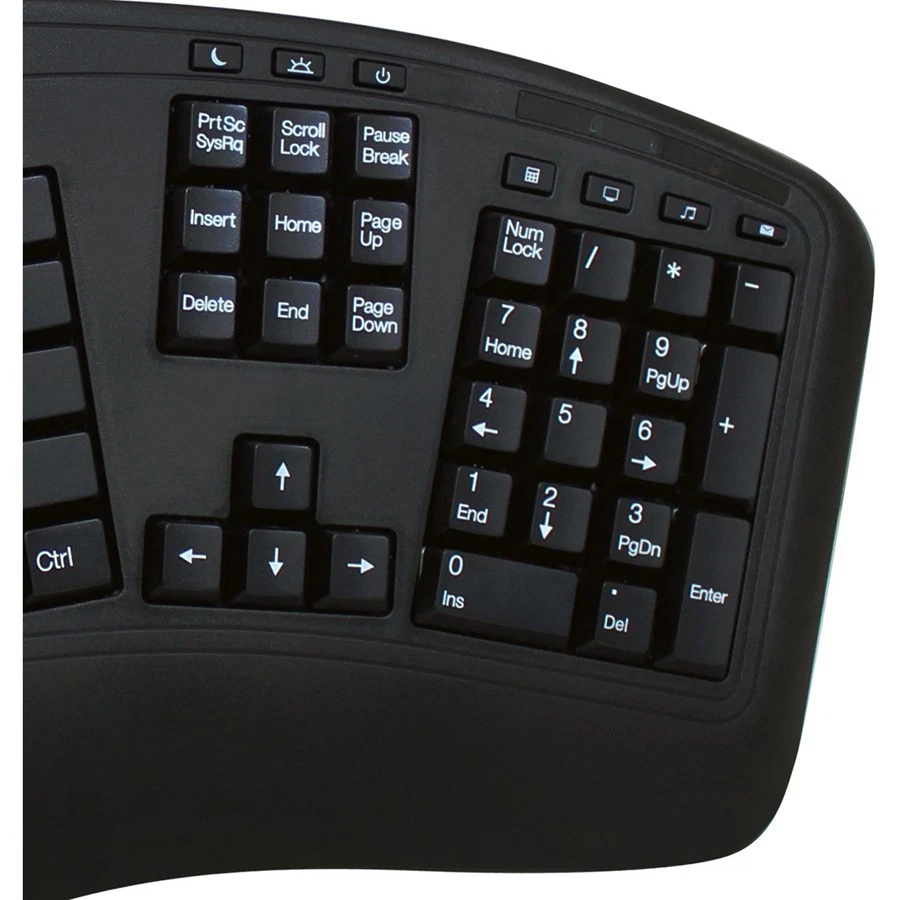 Adesso Tru-Form Media 1500 - Wireless Ergonomic Keyboard and Laser Mouse - Image 3 of 4