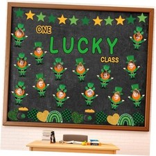 108 Pcs St. Patrick's Day Bulletin Board Sets St. Patrick's Day One Lucky Class