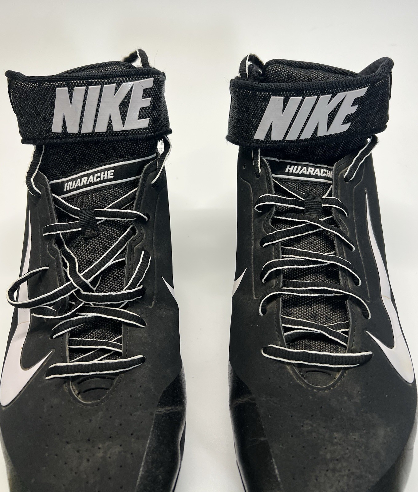 Nike Huarache Keystone Mid Metal Baseball Cleats Black  Size 12 (599235-001)