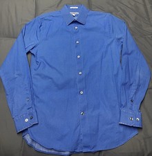 Men s Express Extra Slim Fit Blue Button Down Shirt - Size Medium