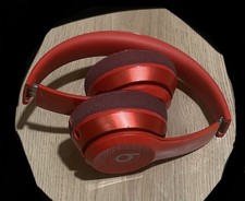 Beats by Dr. Dre Red Over-Ear Headphones Headband Double Earpieces