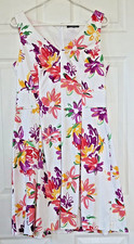 CHAPS Women's Bright Floral Print Dress Sleeveless Fit & Flare No Size Tag