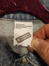 Warner Bros Jean Jacket Kids Size Xl Bugs Bunny Daffy Duck Tasmanian Devil