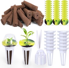 79 PCS Hydroponic Seed Pods Kit - 24 Grow Sponges, 12 Baskets, 12 Domes, 30 Labe 0.17 per gallon