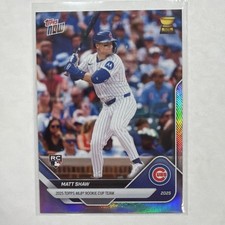 2025 Topps Now MLB Rookie Cup Team Set Matt Shaw Rainbow Foil #RC-4