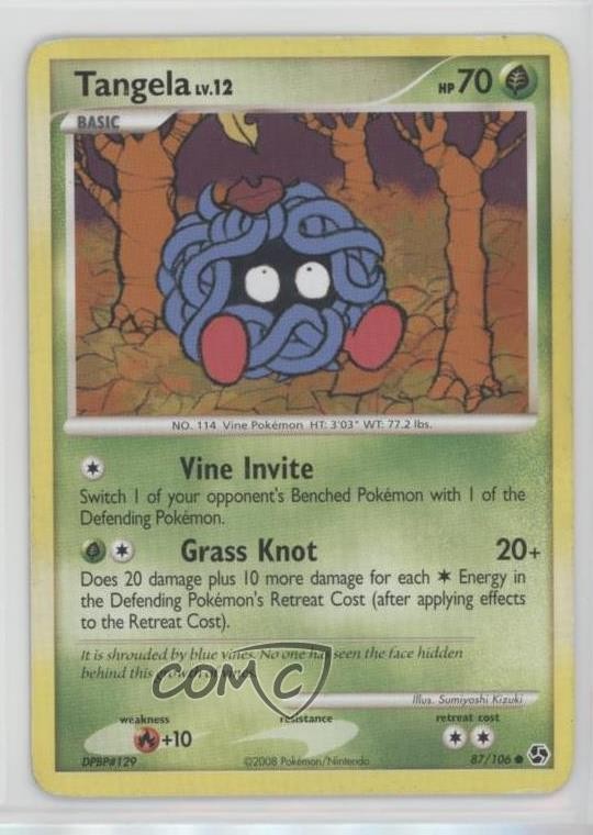 Tangela Pokémon Diamond & Pearl Great Encounters #87 2008