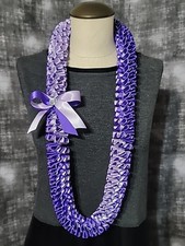 Purple Ribbon Graduation Lei 2026 Retirement Birthday New Handmade