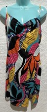 Love J Women's Bright Multi-Pattern Colorful Bodycon Camisole Dress Size Large