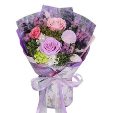 Preserved Flowers Bouquet, Real Roses with Vase That Last 3 Years Home Decor...