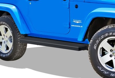 iBoard Running Boards 6 inches Matte Black Fit 07-18 Jeep Wrangler JK 2Dr