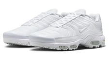 Nike Air Max Plus G Golf Shoes Triple White Sneakers Mens Size