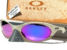 NEW Oakley PLANTARIS Matte Sand POLARIZED Galaxy Violet Purple Sunglass 9437-02