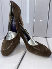 Ladies Russell & Bromley Shoes Size 5, Beautiful Brown Rough Leather Uppers
