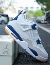 Men's Jordan 4 SB"Navy Blue"Retro Mid Top DR5414-100 Basketball Shoes Size 7-13